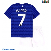 Camisa de Futebol Everton Dwight McNeil #7 Equipamento Principal Infantil 2025-26 Manga Curta (+ Calças curtas)